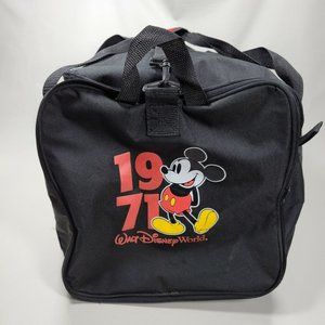 Walt Disney World 1971 Mickey Mouse Black Duffel Bag Travel Gym Tote Disney Park